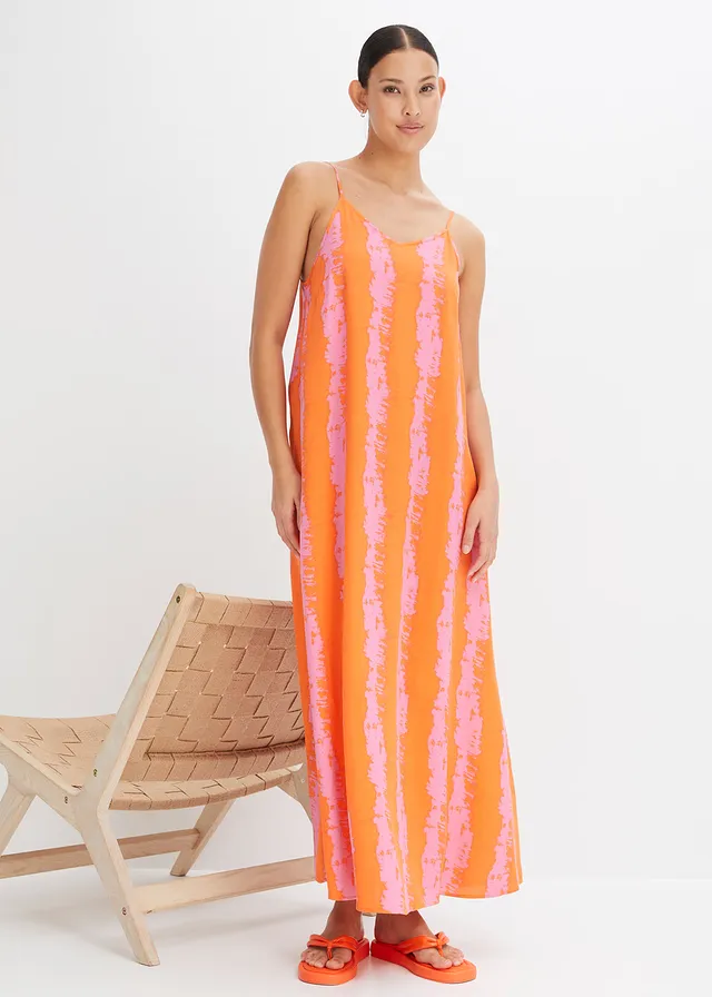 Robe à bretelles en viscose fluide • rose/nectarine • product-page.page-title-suffix
