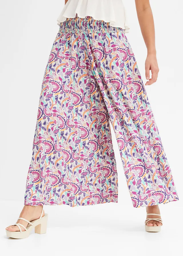 Pantalon palazzo en viscose fluide • lavande fumé • product-page.page-title-suffix