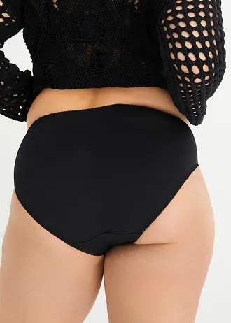 Tvarující kalhotky s výšivkou (2 ks v balení), barva: černá + černo-bílá