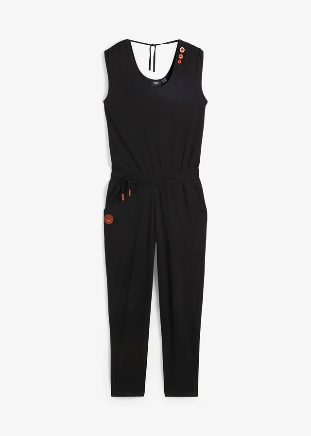 Combinaison en jersey coton extensible • noir • Boutique bonprix