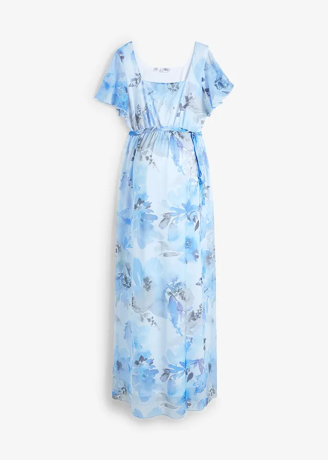 Rochie maxi de gravide din material mesh delicat