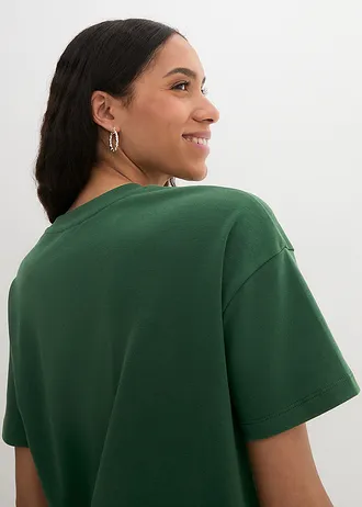 T-shirt oversize • vert épicéa/naturel imprimé • Boutique bonprix