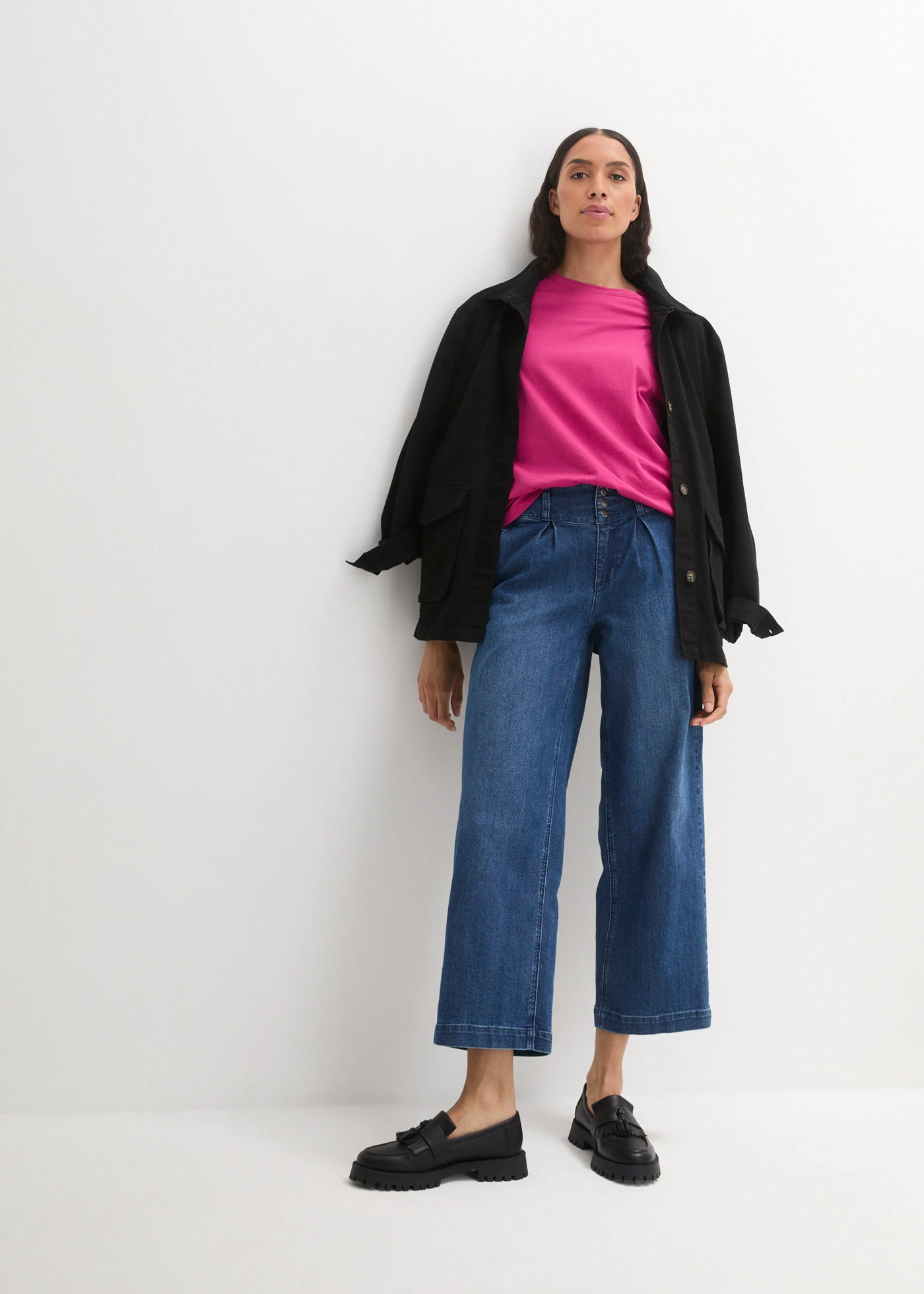 Shirt met broderie anglaise • fuchsiapink • bonprix online shop