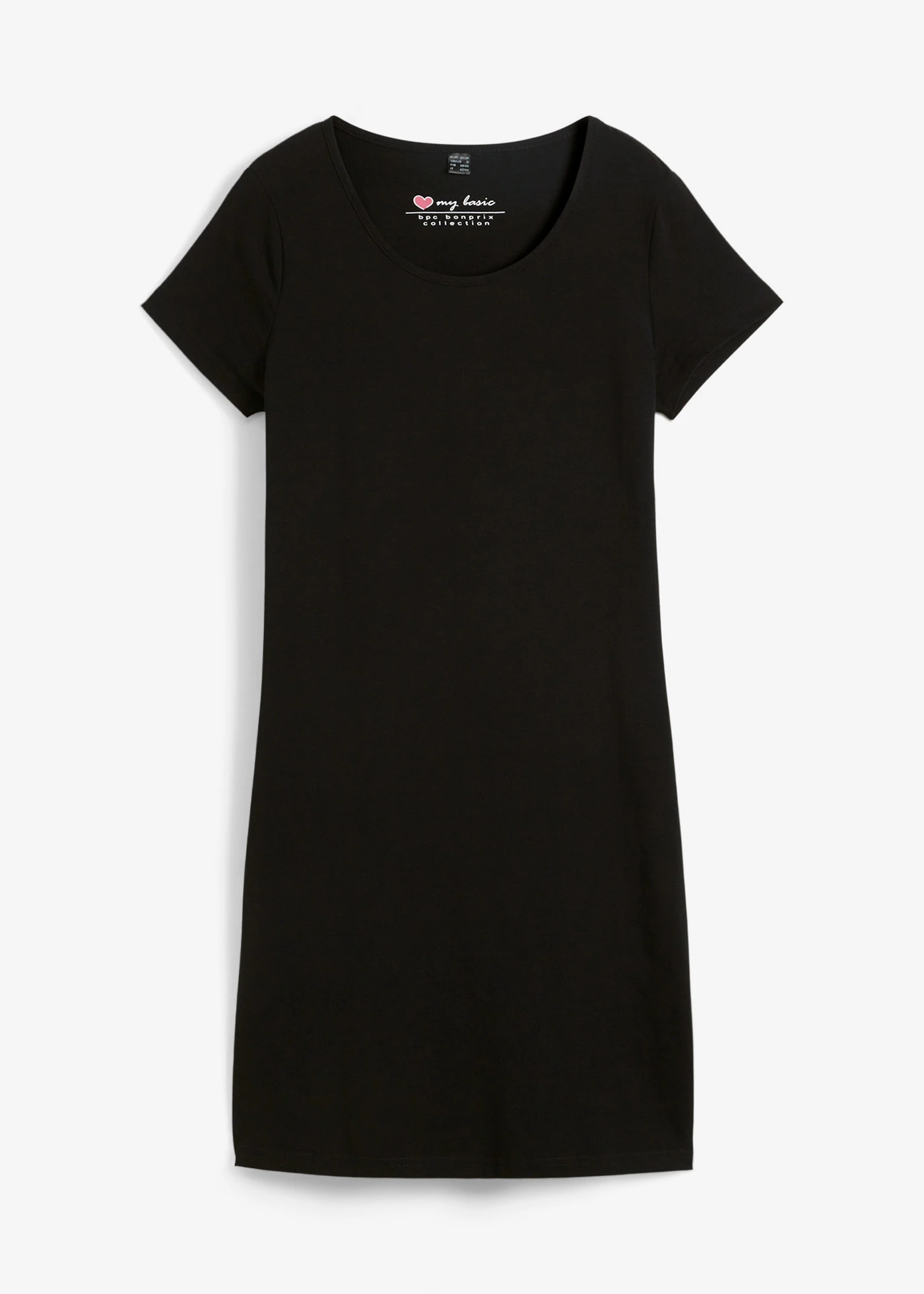 Shirtjurk van biologisch stretch katoen • zwart • bonprix online shop