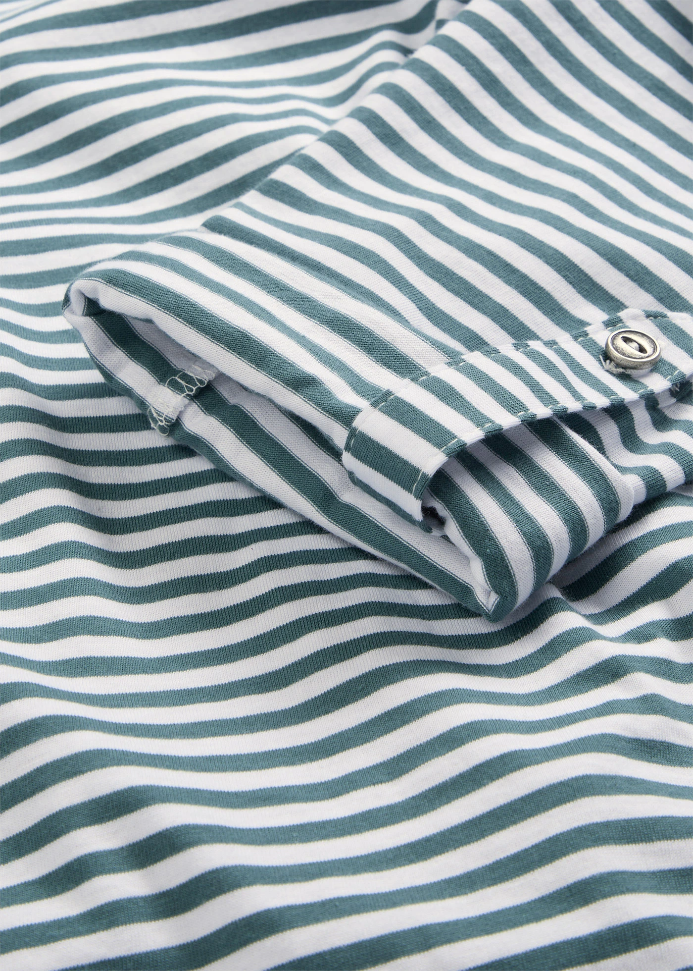 Bluzka z długim rękawem z czystej bawełny • zielony pieprz - biały w paski • sklep bonprix