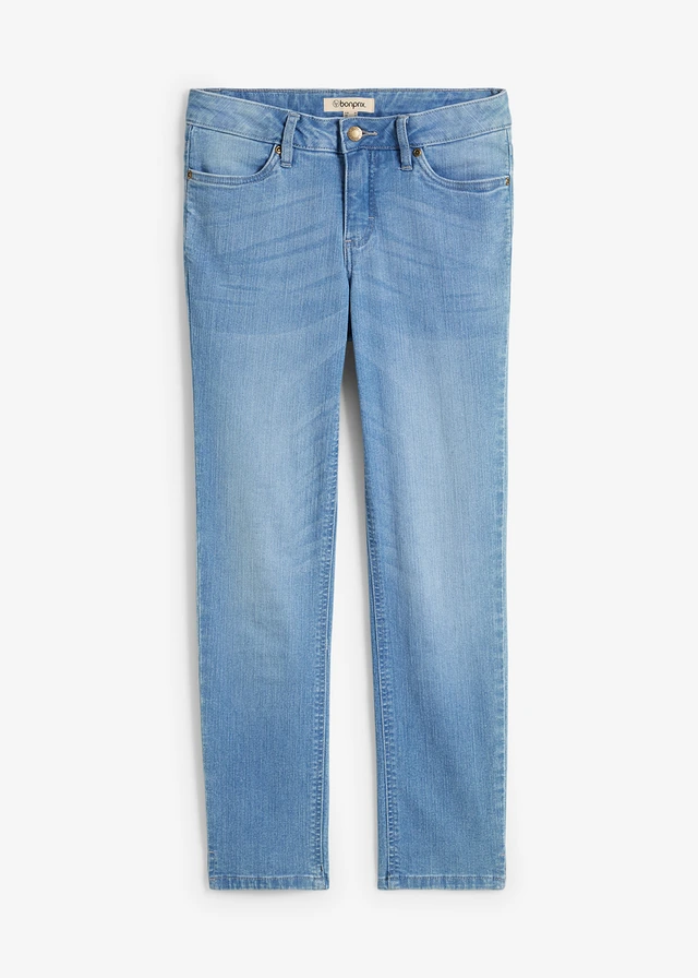 Jean 7/8 extensible, bas fendu