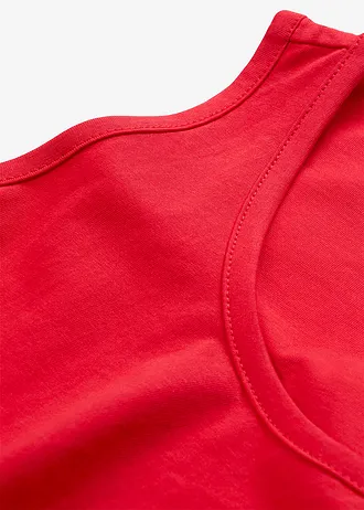 Długi top (5 sztuk) • truskawkowy+biały+jasnoszary melanż+ciemnoniebieski+czarny • sklep bonprix