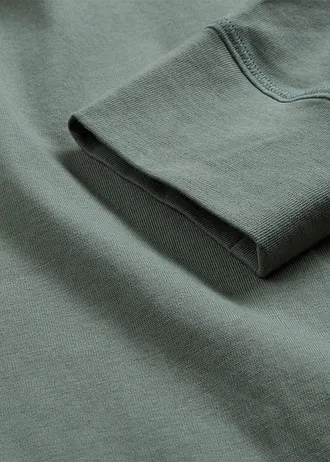 Longshirt met ronde hals, lange mouwen (set van 5) • eucalyptusgroen+perzik+rookblauw+wit+zwart • bonprix online shop