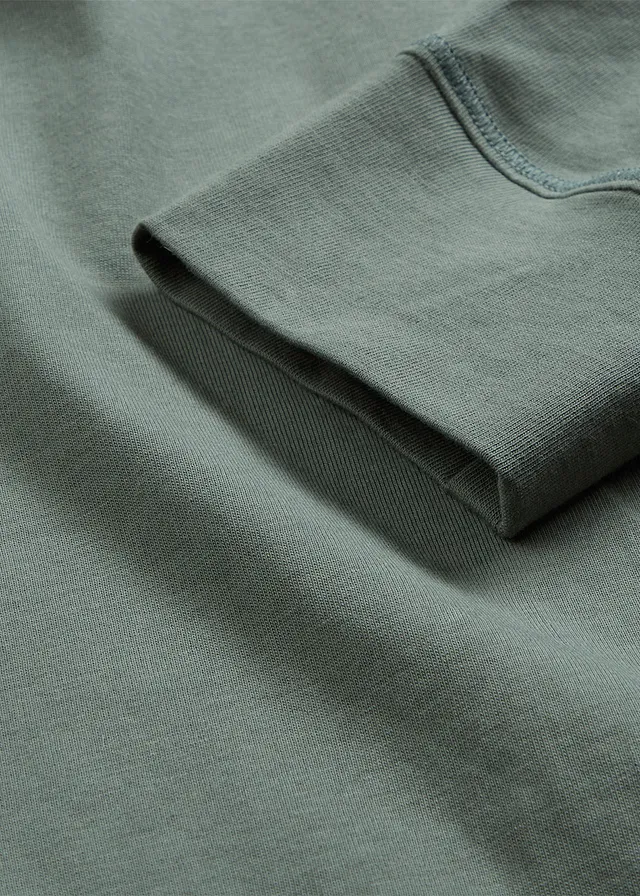 Lot de 5 T-shirts longs à col rond, manches longues • vert eucalyptus + pêche + bleu fumé + blanc + noir • product-page.page-title-suffix
