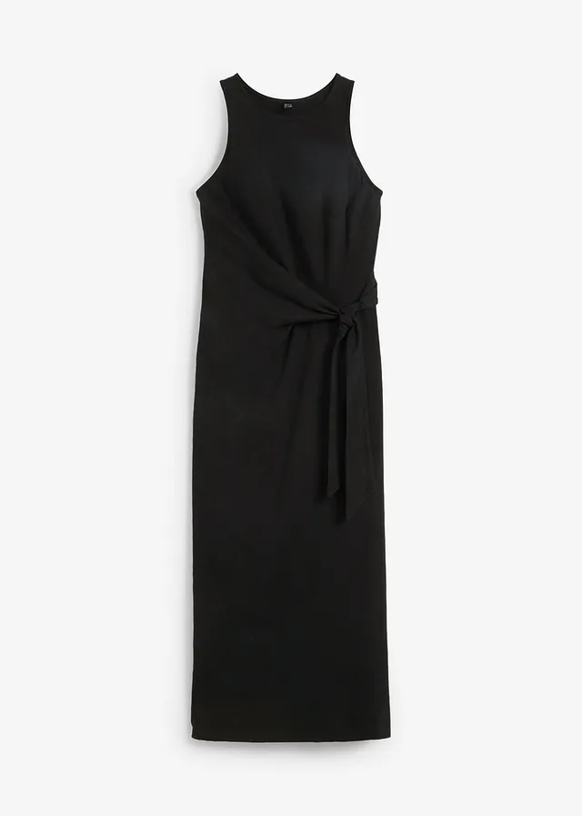 Rochie maxi din bumbac • negru • magazin bonprix