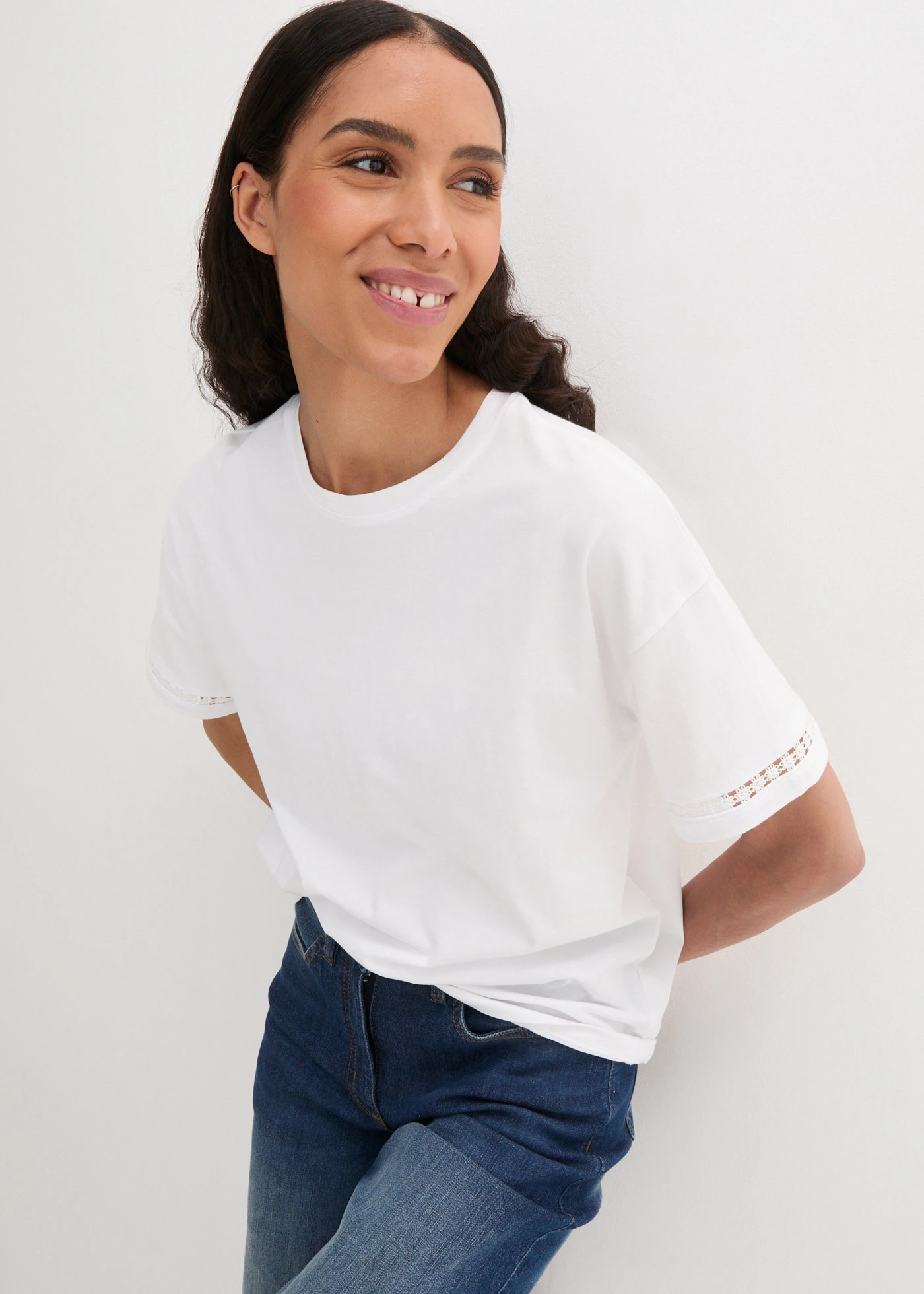 Shirt met broderie anglaise • wit • bonprix online shop