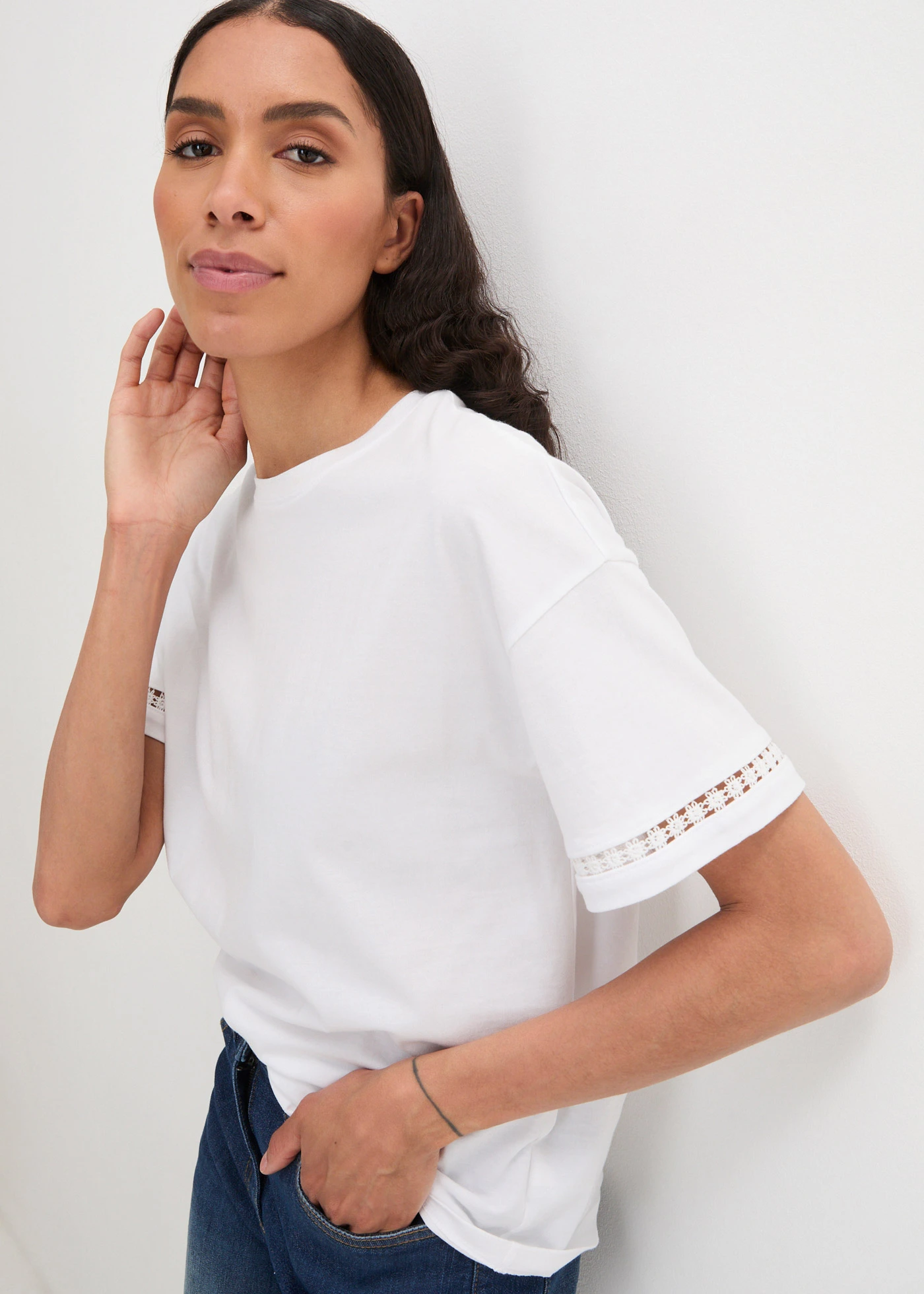 Shirt met broderie anglaise • wit • bonprix online shop