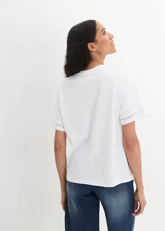 Shirt met broderie anglaise • wit • bonprix online shop