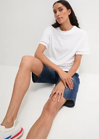 Shirt met broderie anglaise • wit • bonprix online shop