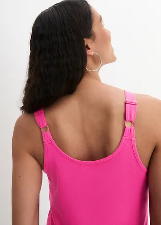 Katoenen longtop met verstelbare schouderbandjes (set van 2) • pinklady-zwart • bonprix online shop