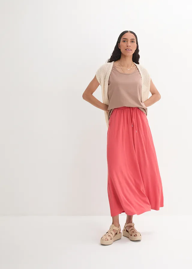 Jupe en jersey viscose • corail mat • product-page.page-title-suffix