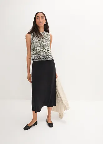 Top cu model paisley • oliv închis paisley • magazin bonprix