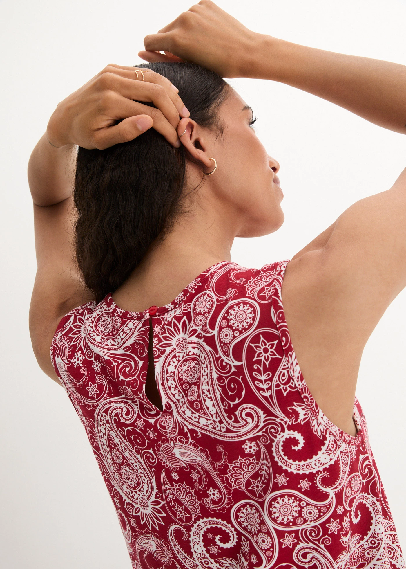 Top so vzorom paisley • čili červená paisley • obchod bonprix