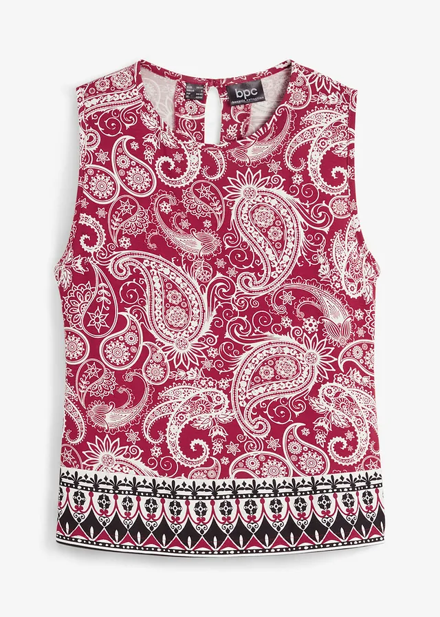 Top s kašmírovým vzorem