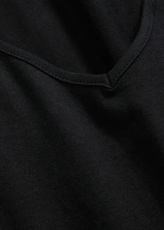 Nauwsluitend shirt, extra lang • zwart plus size • bonprix online shop