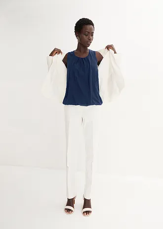 Blousetop, Kleur: donkerblauw