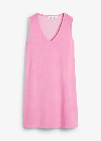 Robe trapèze en tissu éponge • rose • Boutique bonprix