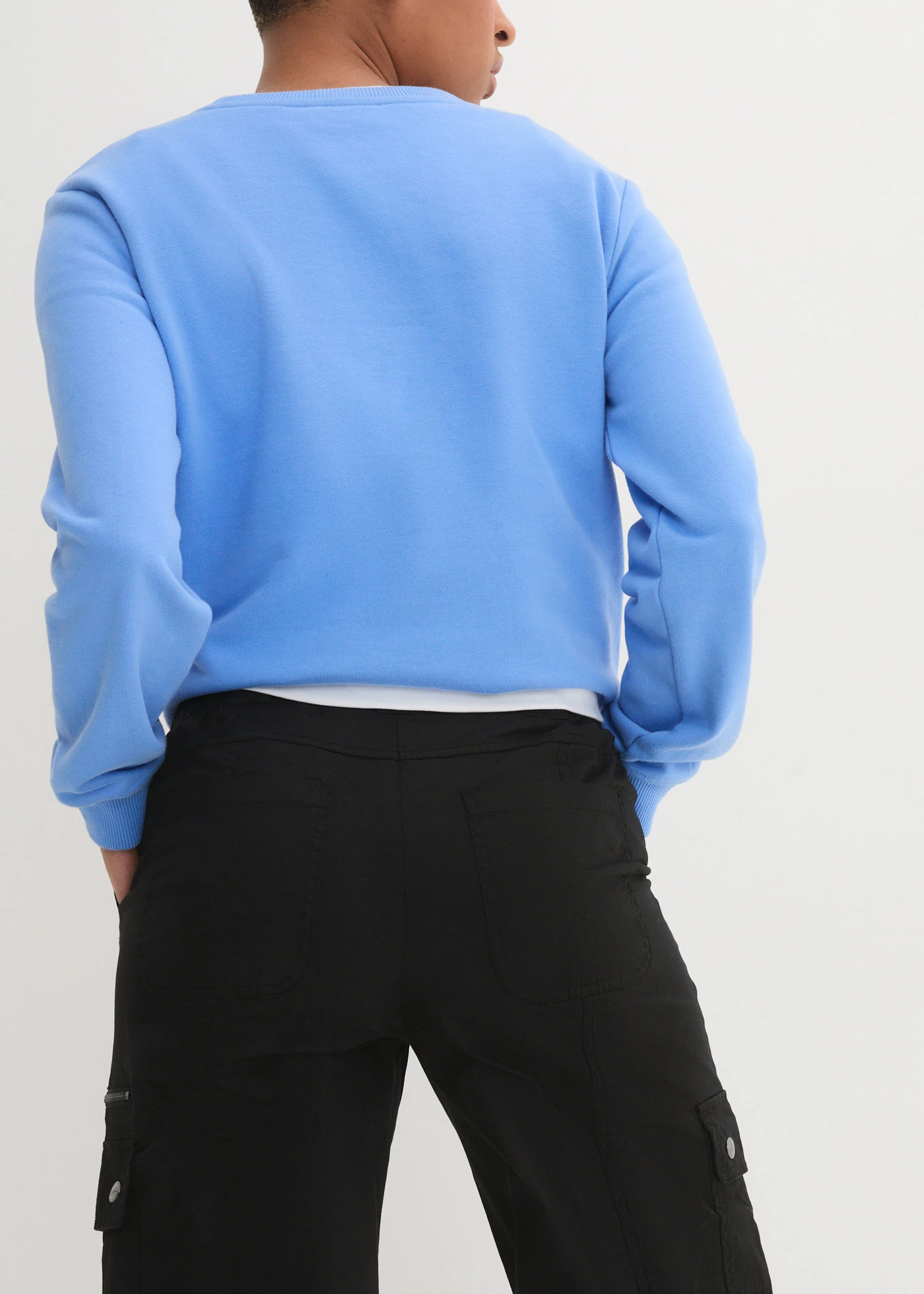 Bavlněné cargo kalhoty, Mid Waist • černá • bonprix obchod