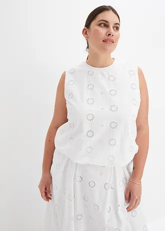 Top z organické bavlny, barva: bílá