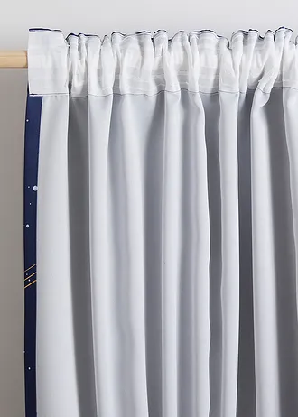 Zasłona zaciemniająca z nadrukiem w gwiazdy (1 szt.) • ciemnoniebieski • bonprix obchod