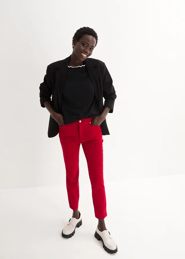 Pantalon en coton extensible • rouge piment • product-page.page-title-suffix