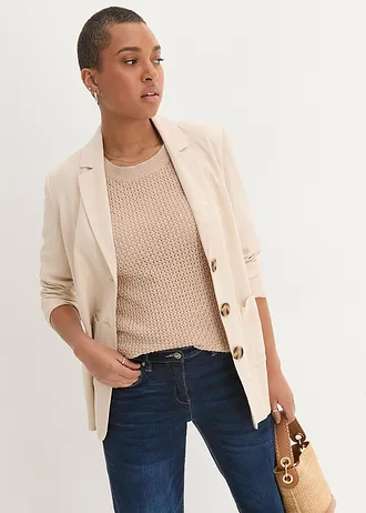 Wide Leg farmer, Mid Waist, kényelmes derékpánttal • éjkék denim • bonprix áruház