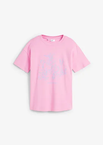 T-shirt oversize • rose-bleu layette imprimé • Boutique bonprix