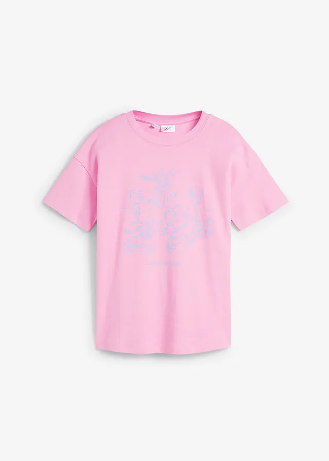 T-shirt oversize • rose-bleu layette imprimé • Boutique bonprix