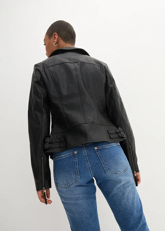 Blouson enduit 100% viscose, Couleur: noir