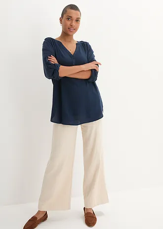 Tuniek in zacht viscose • donkerblauw • bonprix online shop