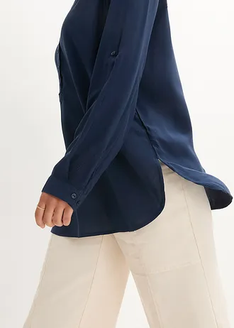 Tuniek van zachte viscose • donkerblauw • bonprix online shop