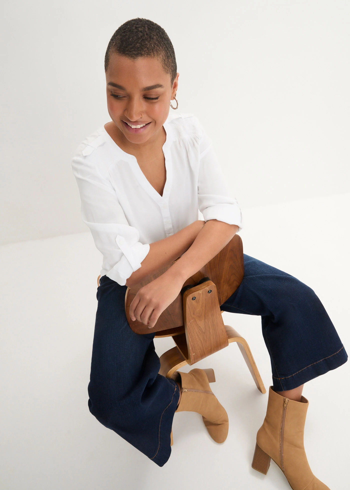 Tuniek in zacht viscose • wit • bonprix online shop