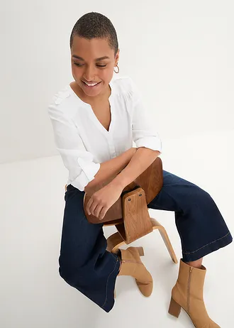 Tuniek in zacht viscose • wit • bonprix online shop