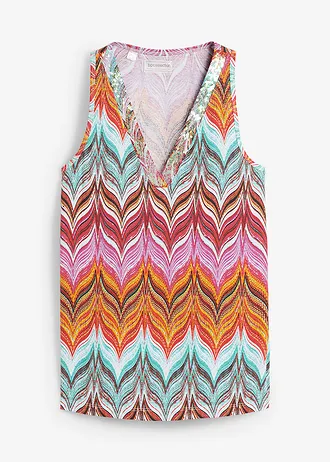 Top cu paiete • imprimeu multicolor • magazin bonprix