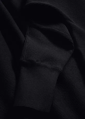 Oversized žebrovaný svetr • černá • bonprix obchod