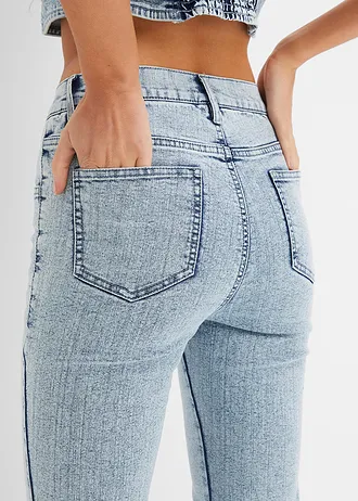 Džíny Flared, High Waist • ledově modrý denim • bonprix obchod