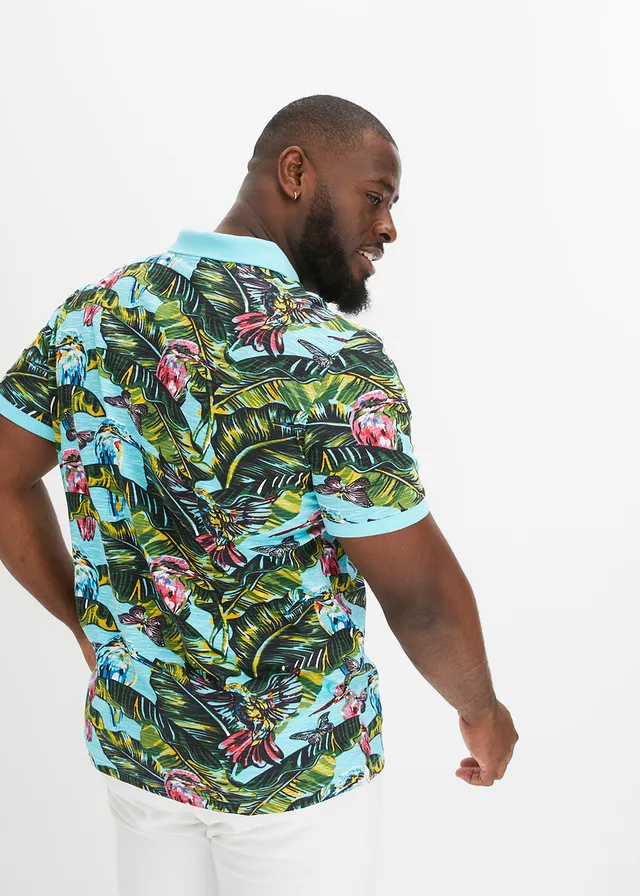 Poloshirt met korte mouwen van biologisch katoen, Kleur: aqua