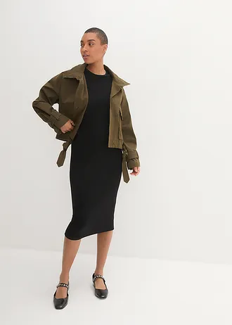 Shirtjurk in een fijne viscosemix, Kleur: zwart