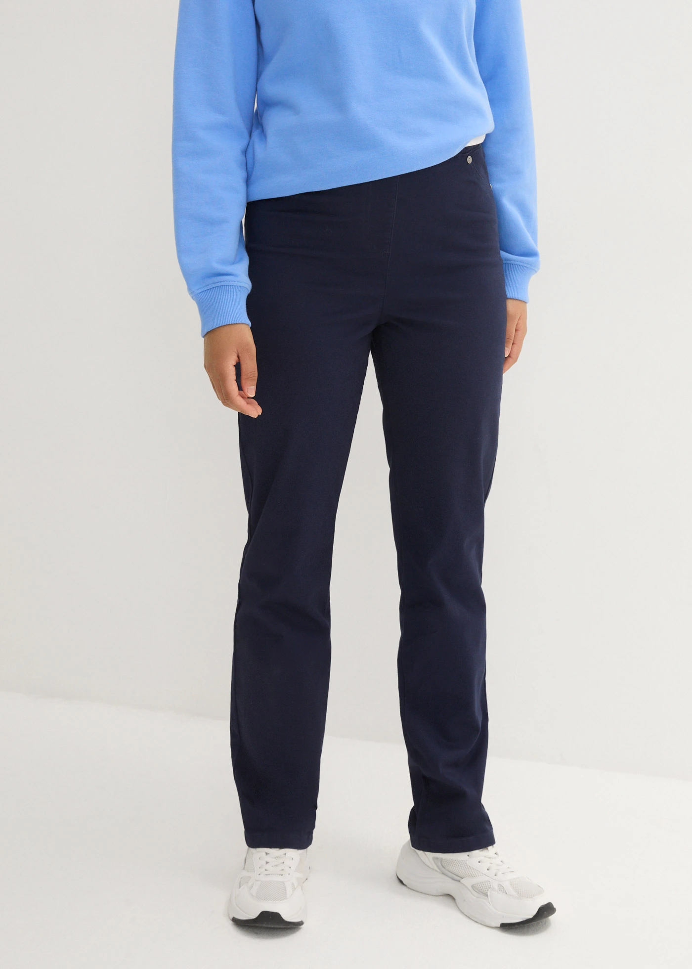 Twill broek van elastisch katoen • donkerblauw • bonprix online shop