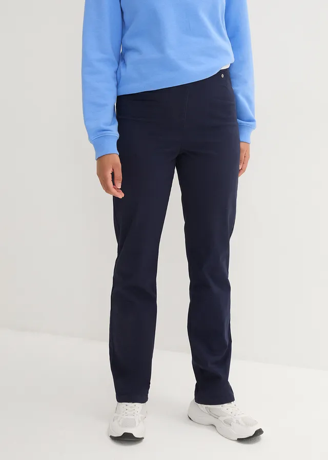 Pantalon à enfiler avec taille confortable, Straight • bleu foncé • product-page.page-title-suffix