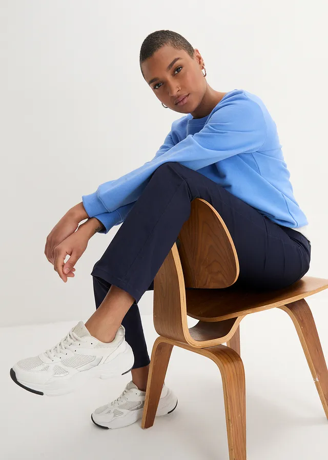 Pantalon à enfiler avec taille confortable, Straight • bleu foncé • product-page.page-title-suffix