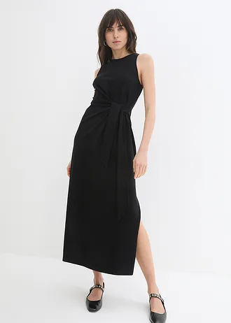Rochie maxi din bumbac • negru • magazin bonprix