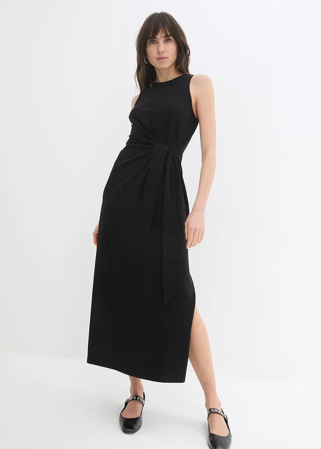 Robe longue en coton, Couleur: noir
