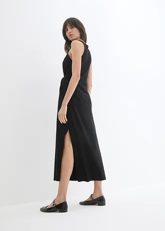 Rochie maxi din bumbac • negru • magazin bonprix