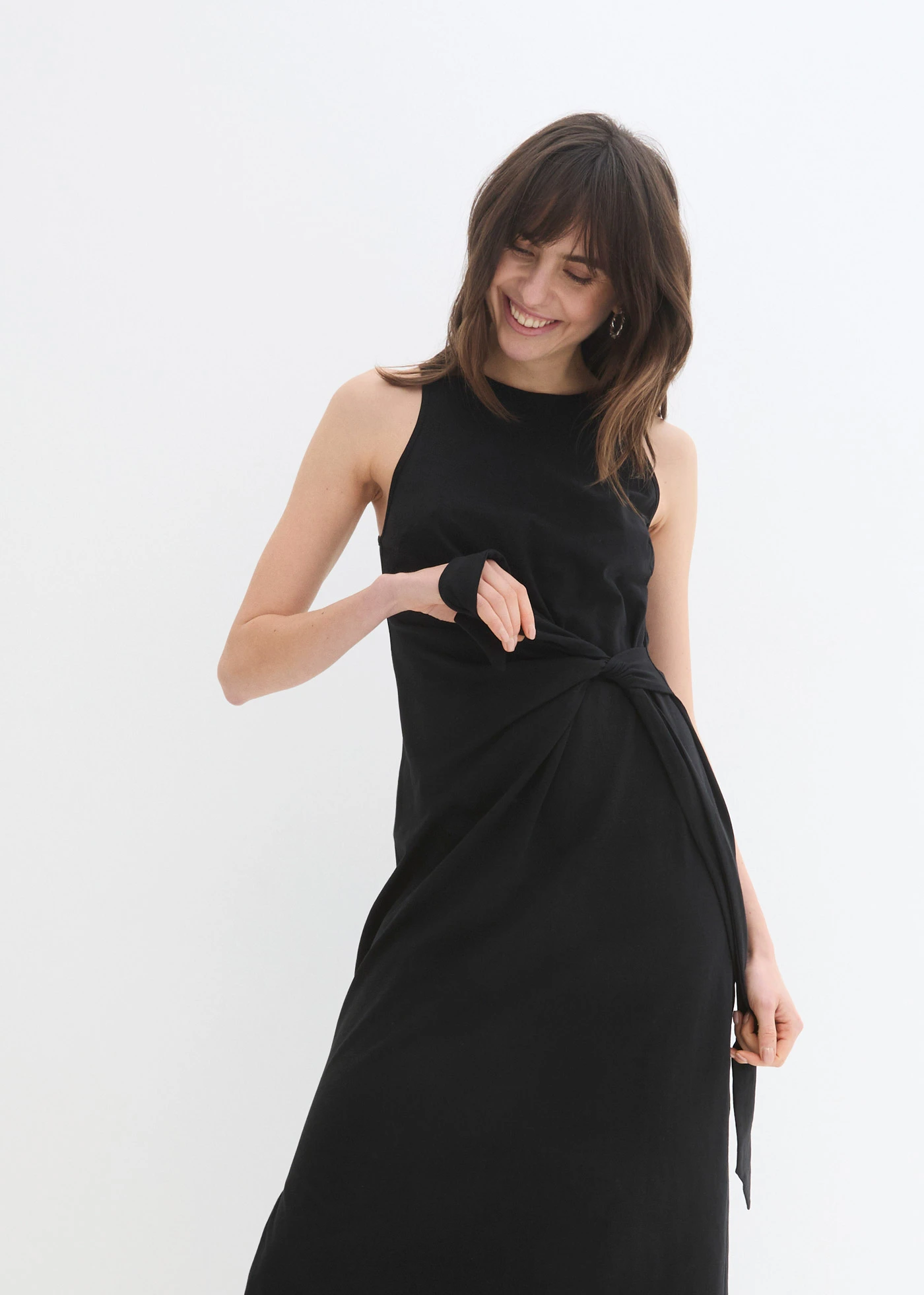 Maxi jurk van katoen • zwart • bonprix online shop